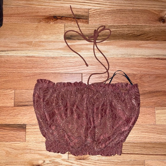 Brown Lace Two-Piece Set - Picture 2 of 5
